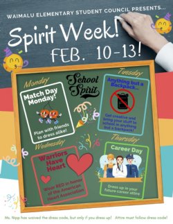 Spirit Week flyer